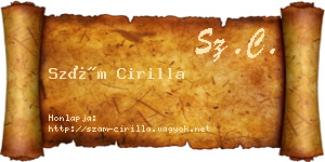 Szám Cirilla névjegykártya